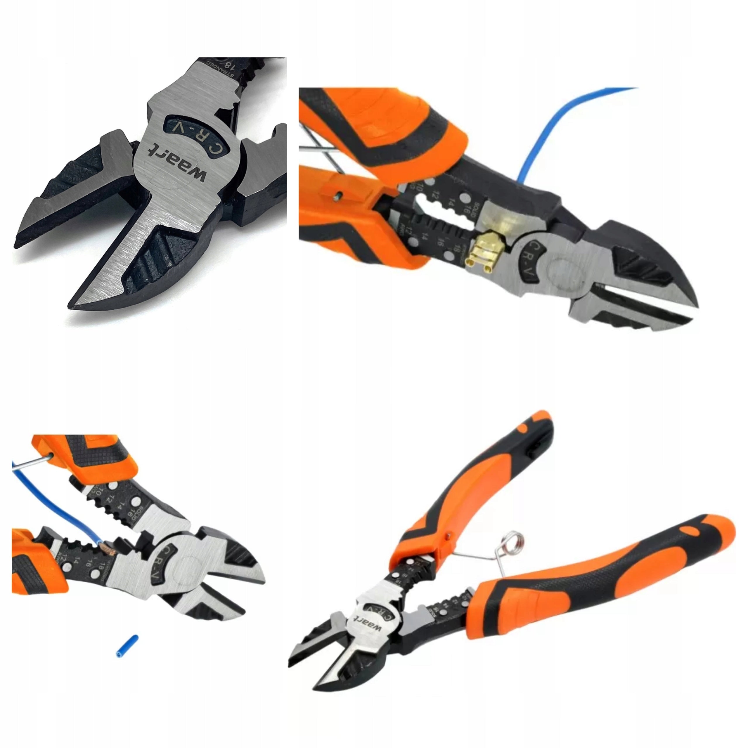 WAART Multifunction Side Pliers,FOR WIRE INSULATION 195mm 8"