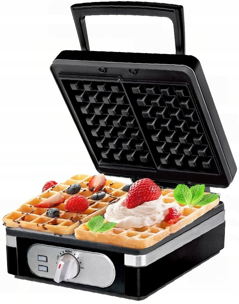 WAFFLE IRON 2000W FOR 2 LARGE WAFFLES TEMPERATURE CONTROL STRONG DOES NOT STICK Power rating 2000 W