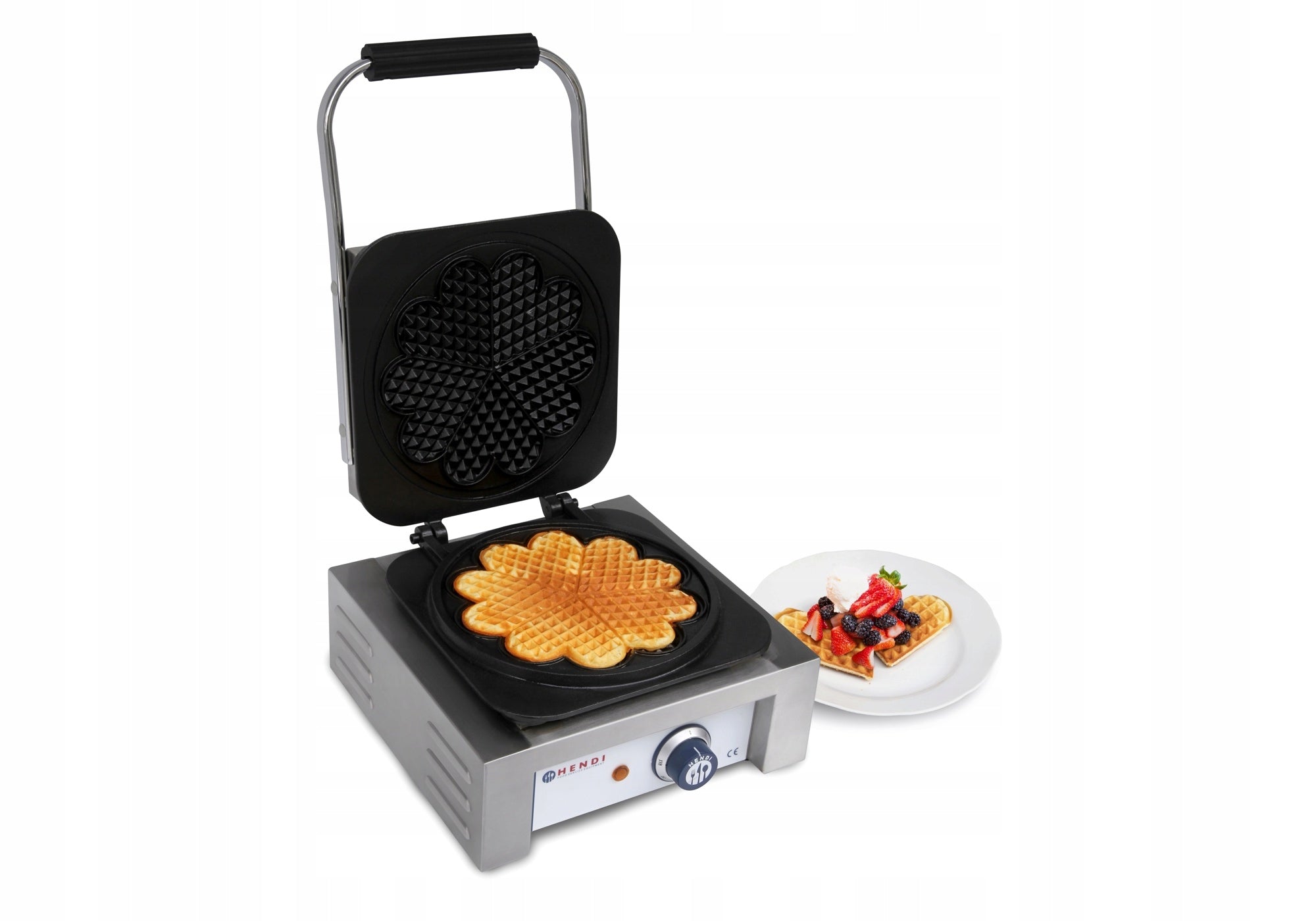 WAFFLE IRON 5 WAFFLES IN THE SHAPE OF A HEART HENDI Brand Hendi