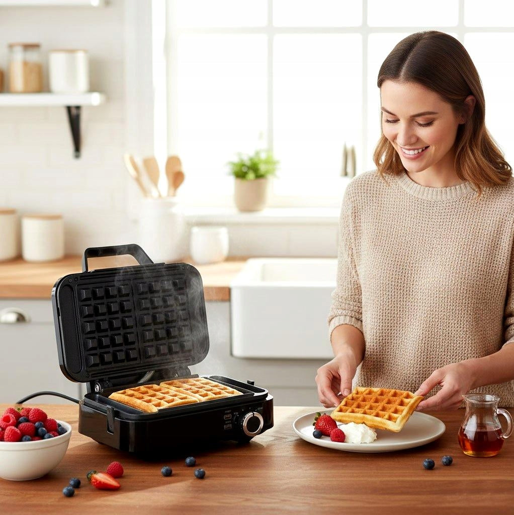 WAFFLE IRON APERTO 1200W CADDEN, STRONG, TEFLON, TEMPERATURE CONTROL Power rating 1200 W