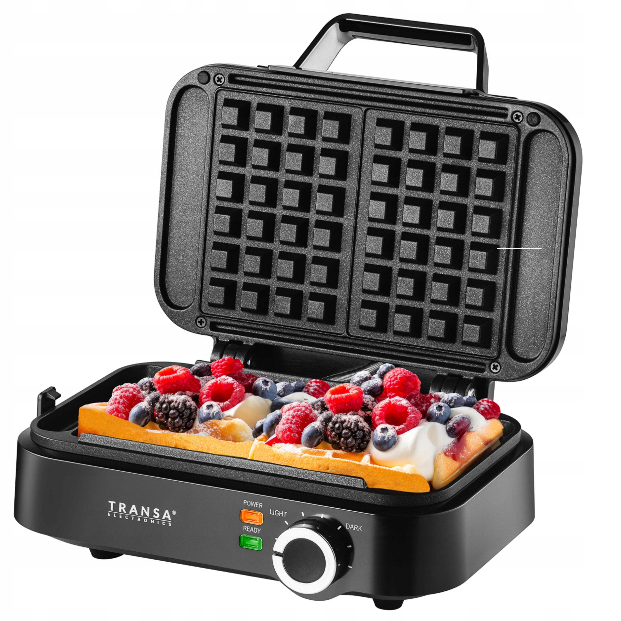 WAFFLE IRON FOR 2 LARGE WAFFLES TEMPERATURE AND BAKING DEGREE CONTROL 2200W