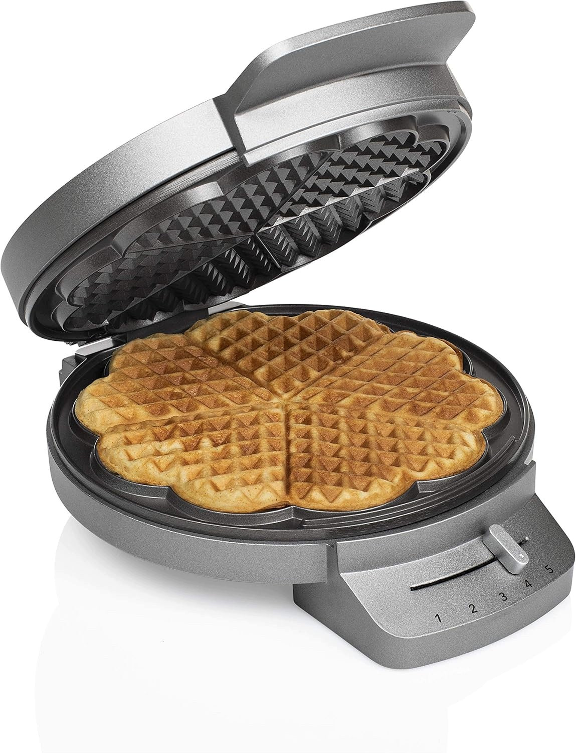WAFFLE IRON PRINCESS 1200W HEART THERMOSTA BLACK FIVE WAFFLES
