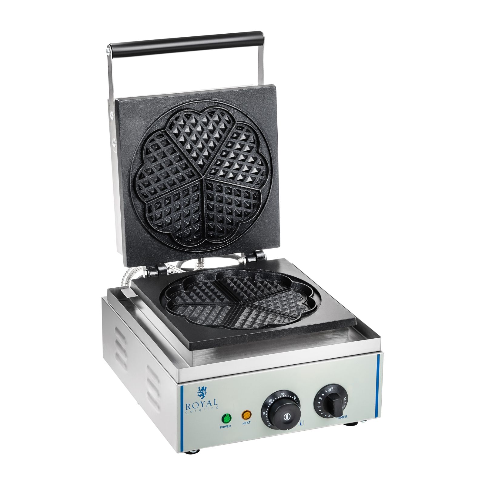 WAFFLE IRON ROUND FOR WAFFLE HEART ROSETTE WITH TEFLON TOASTER 21 CM Power rating 1500 W