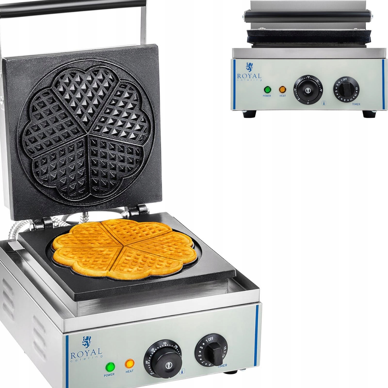 WAFFLE IRON ROUND FOR WAFFLE HEART ROSETTE WITH TEFLON TOASTER 21 CM
