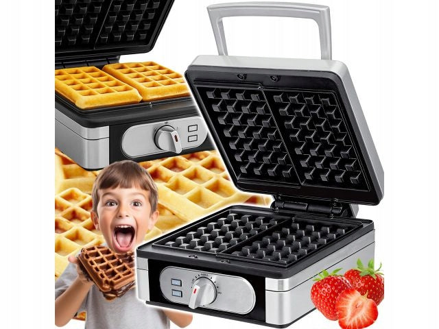 WAFFLE IRON STRONG 1400W XXL ADJUSTMENT THERMOSTAT SOLID Packaging status original