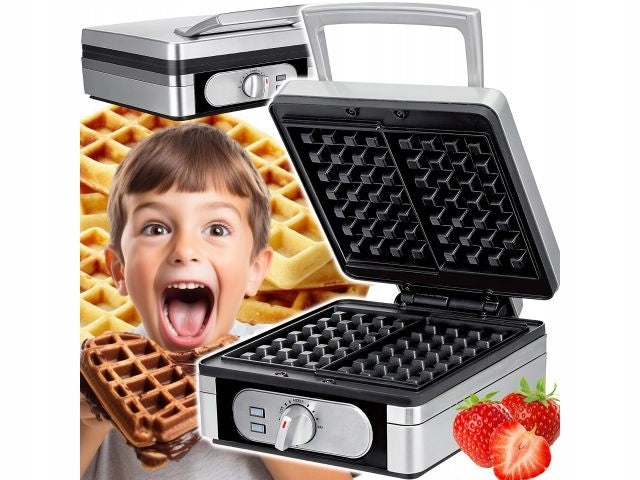 WAFFLE IRON STRONG 1400W XXL ADJUSTMENT THERMOSTAT SOLID