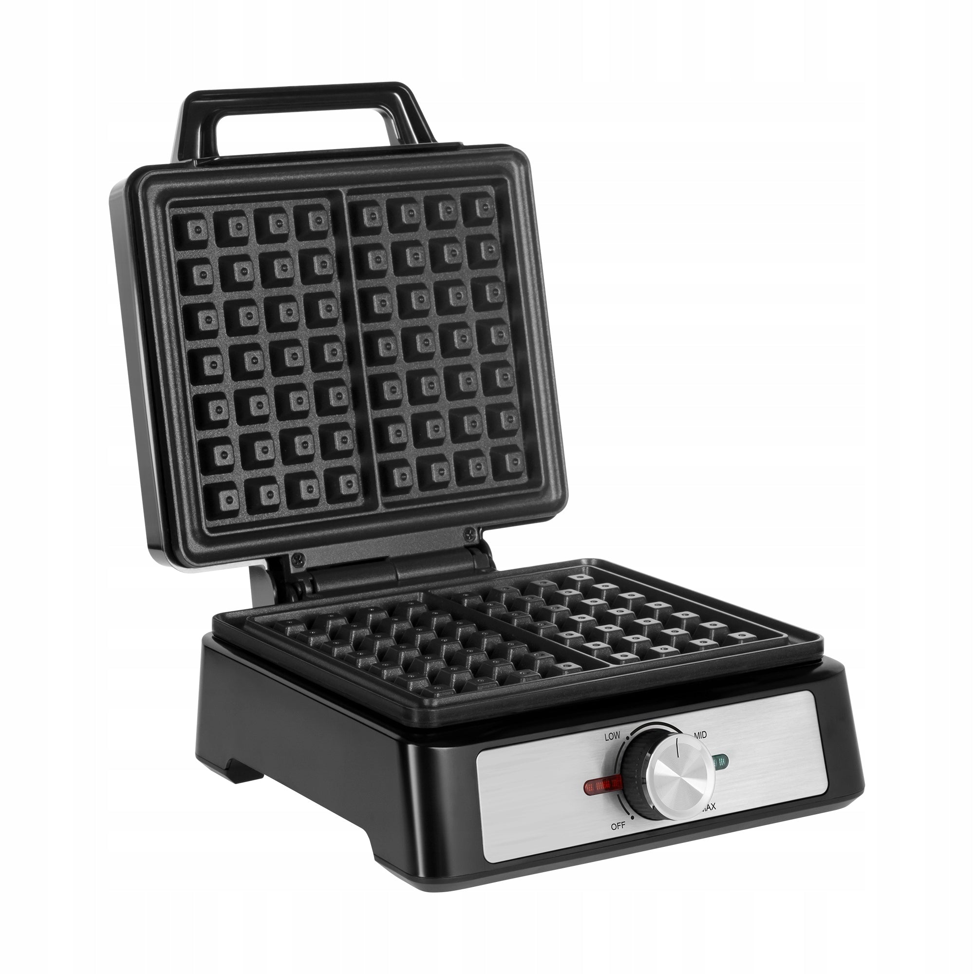 WAFFLE IRON TWO WAFFLES 1600W inox POWER ADJUSTMENT Packaging status original