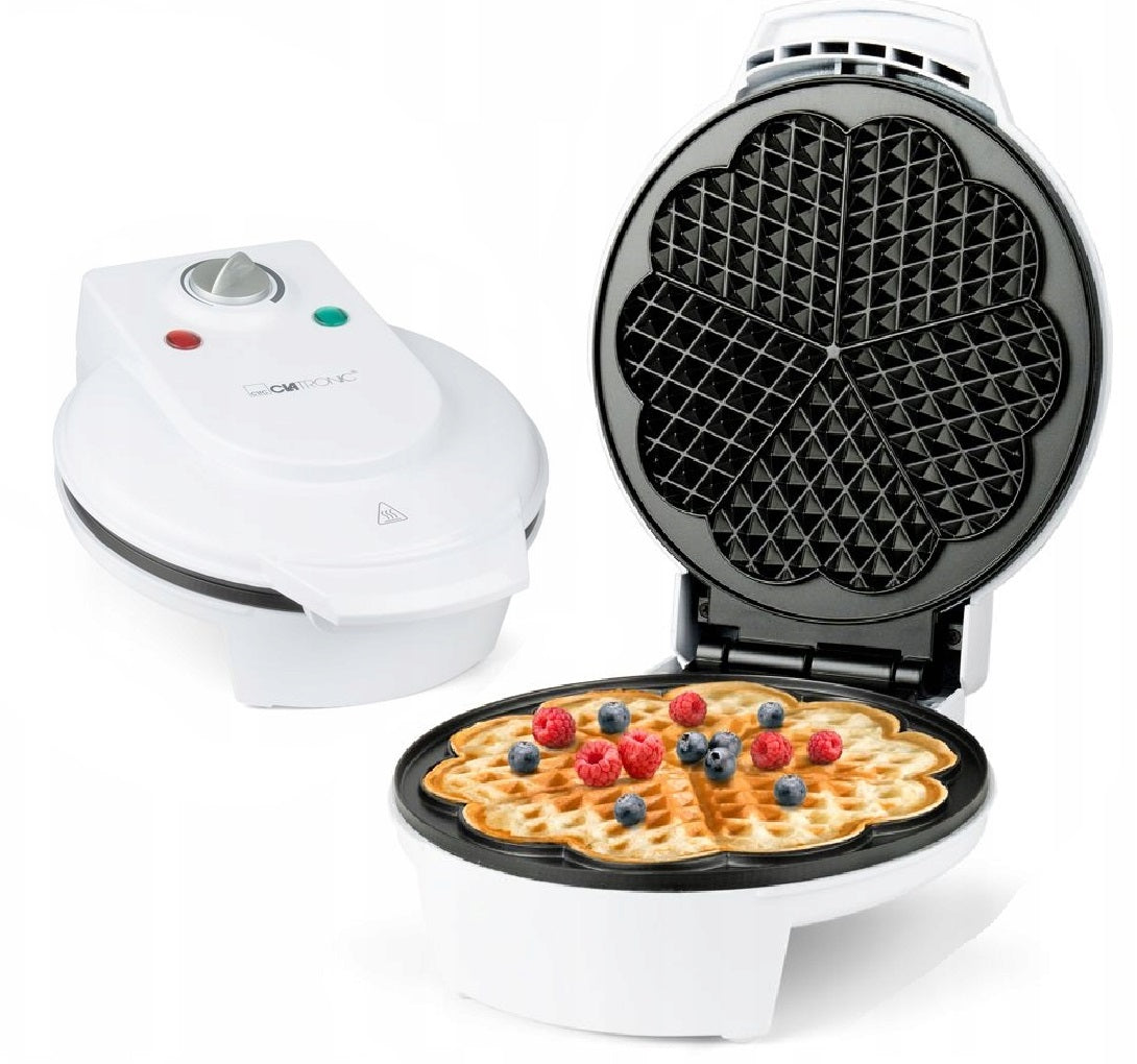 WAFFLE MAKER 1200W HEART CRISPY FLUFFY WAFFLES LARGE 5 PACK WAFER TOASTER