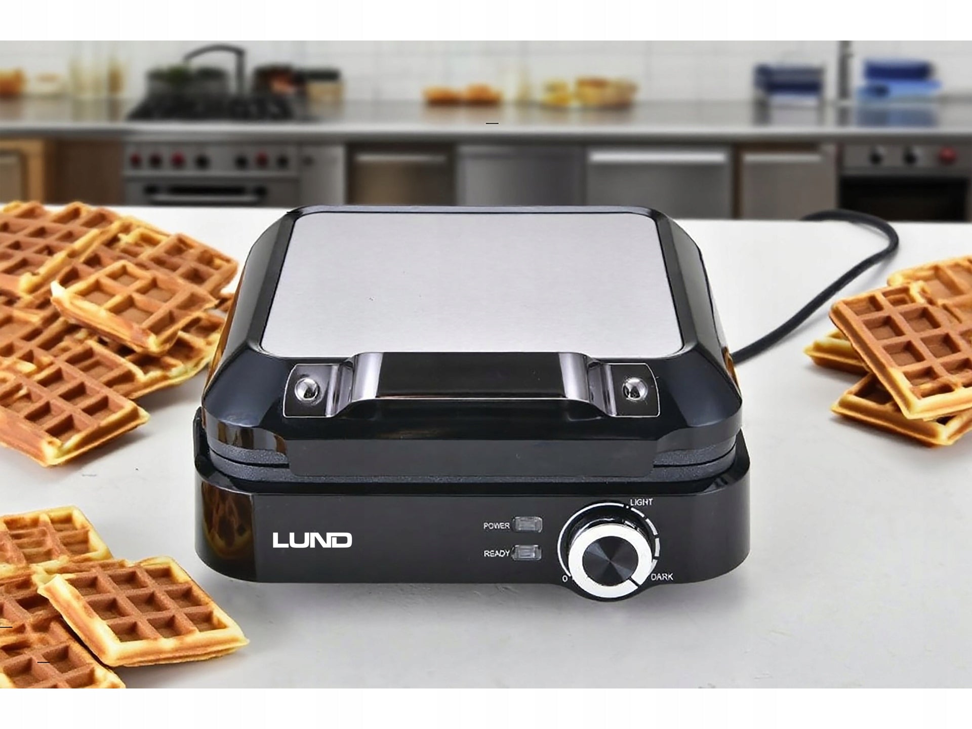 WAFFLE MAKER 1500W 4 LARGE CRISPY WAFFLES STRONG LUND WITH TEMPERATURE CONTROL Manufacturer code 5906083119804