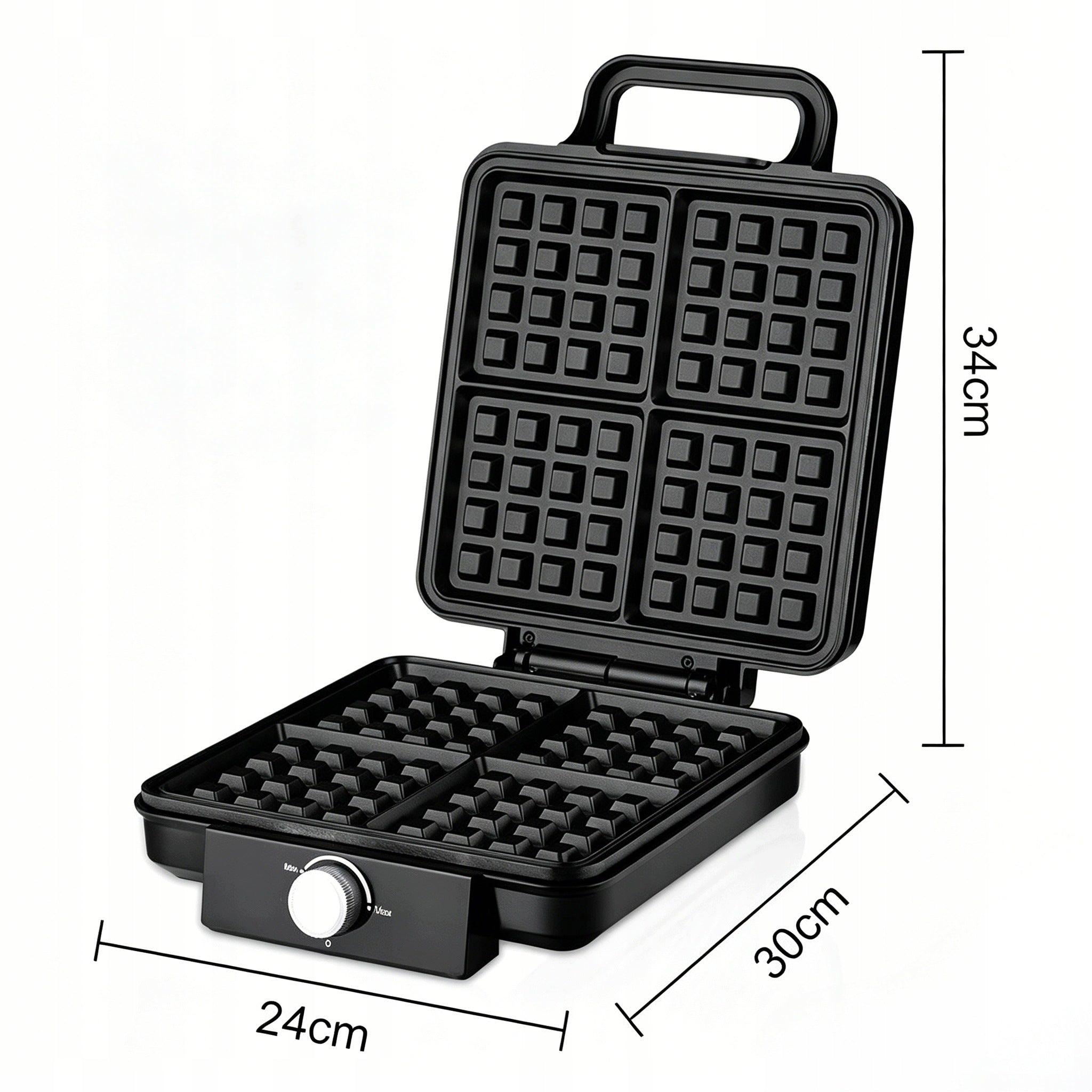 WAFFLE MAKER 1500W 4 LARGE WAFFLES CRUNCH ADJUSTMENT NON-STICK COATING Manufacturer code 6921737491029