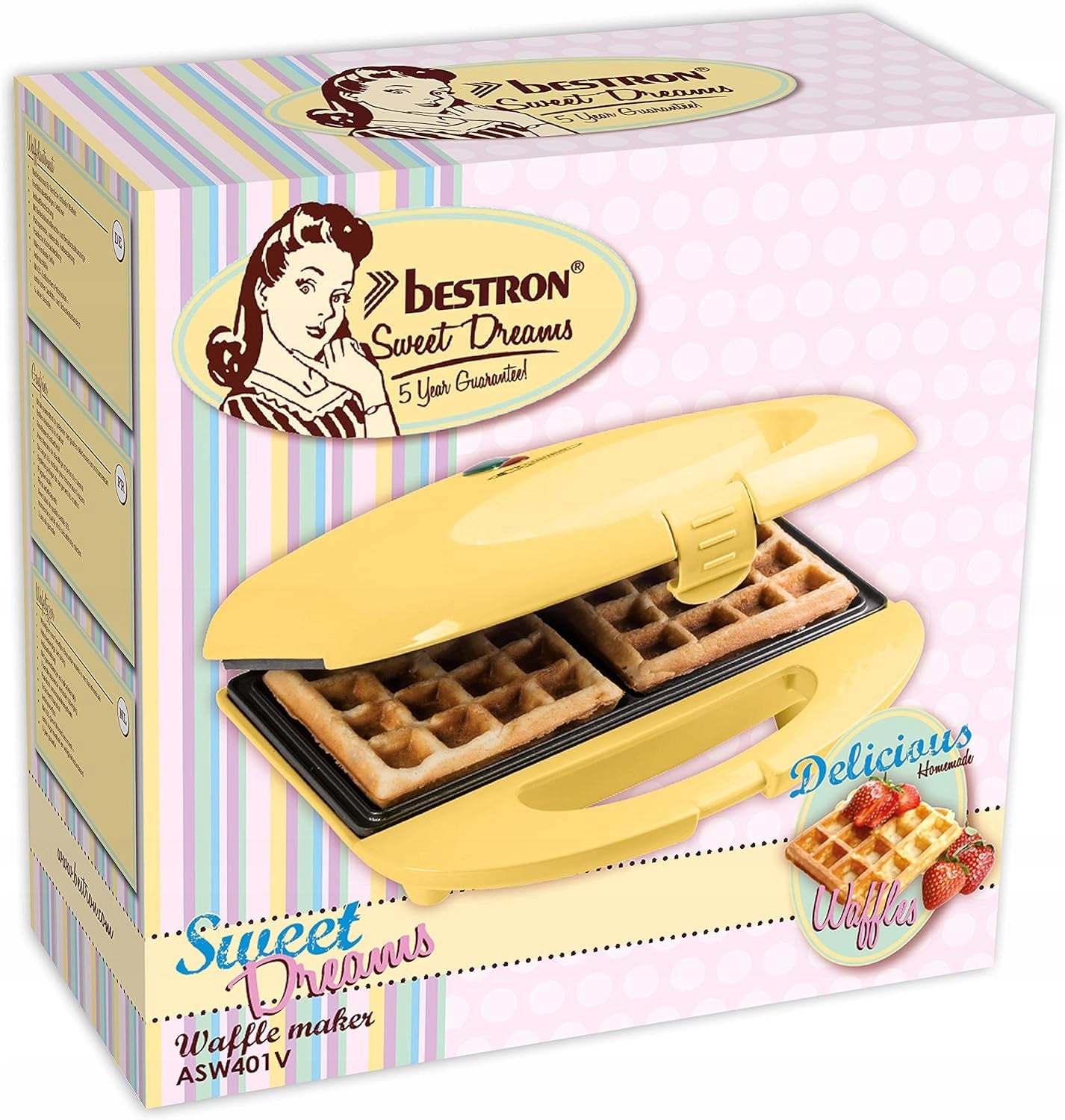 WAFFLE MAKER 2 BELGIAN WAFFLES NONSTICK COATING 700W Power rating 700 W