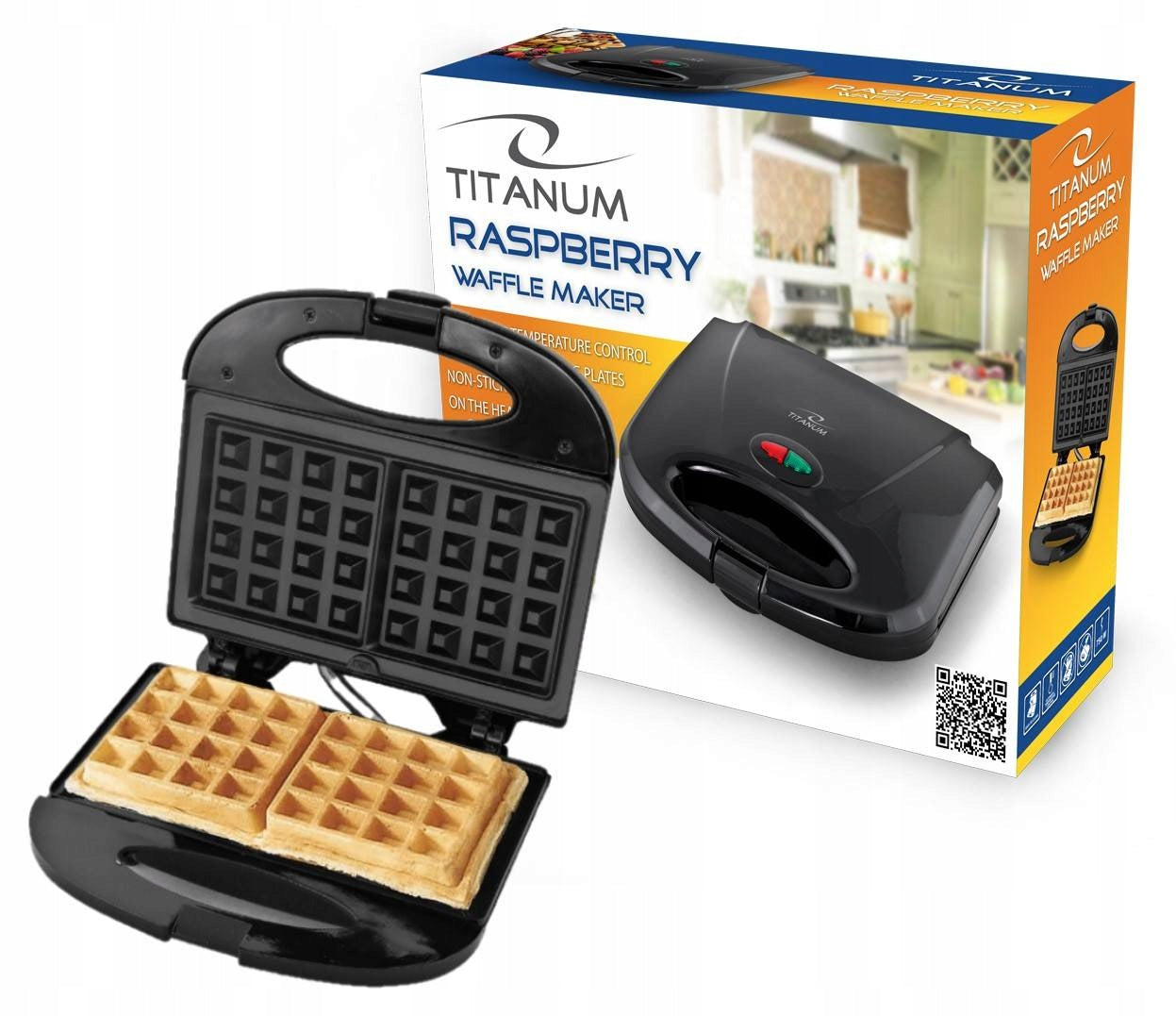 WAFFLE MAKER 2 LARGE CRISPY WAFFLE TOASTER WAFFLE MAKER ESPERANZA Packaging status original