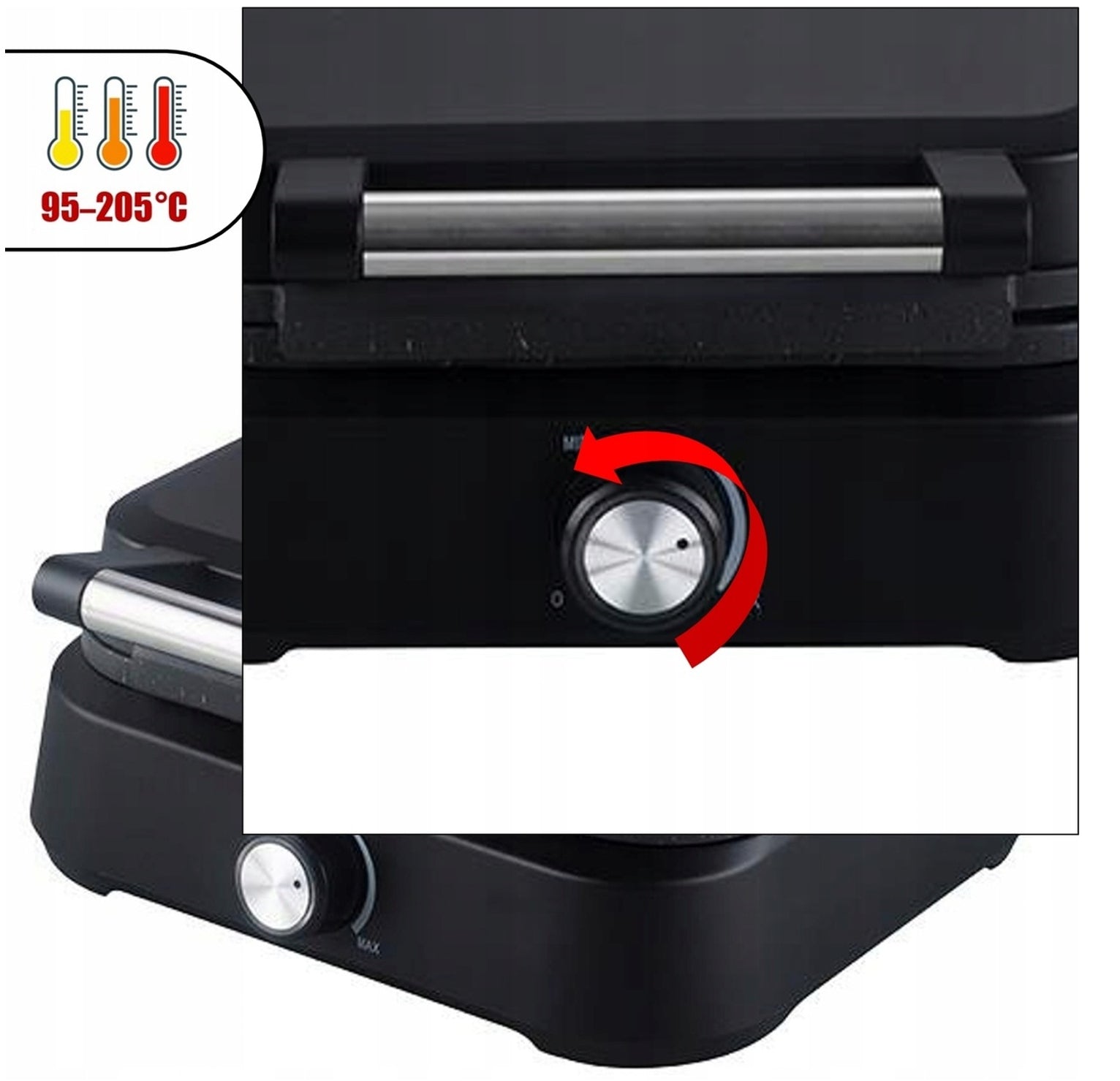 WAFFLE MAKER 2 LARGE CRISPY WAFFLES STRONG SMART MARBLED COATING 2200W Manufacturer code ZLN3959