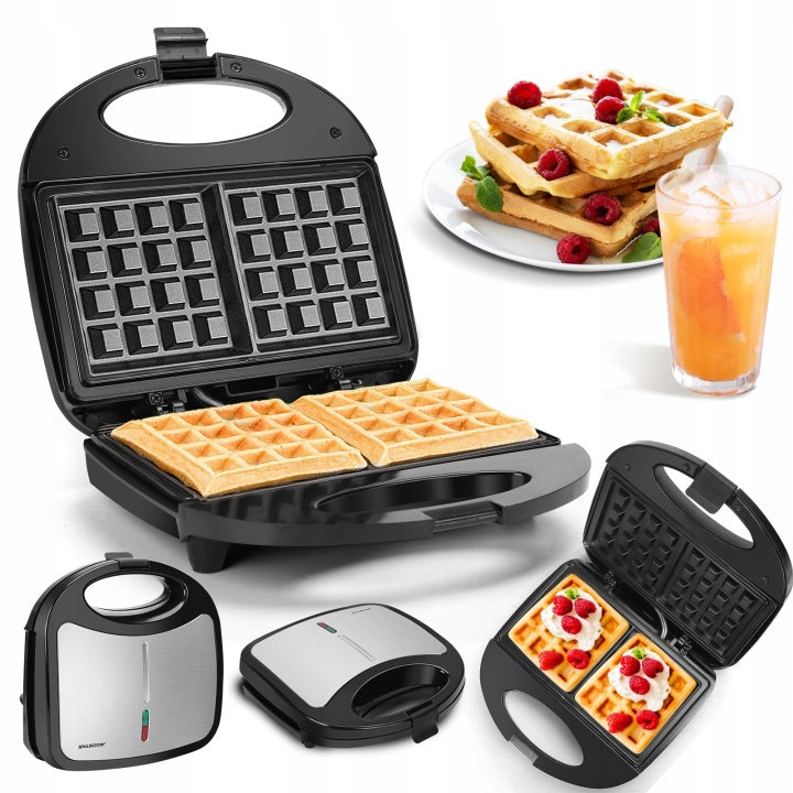 WAFFLE MAKER 2 LARGE CRUNCHY WAFFLES 750W WAFFLE TOASTER