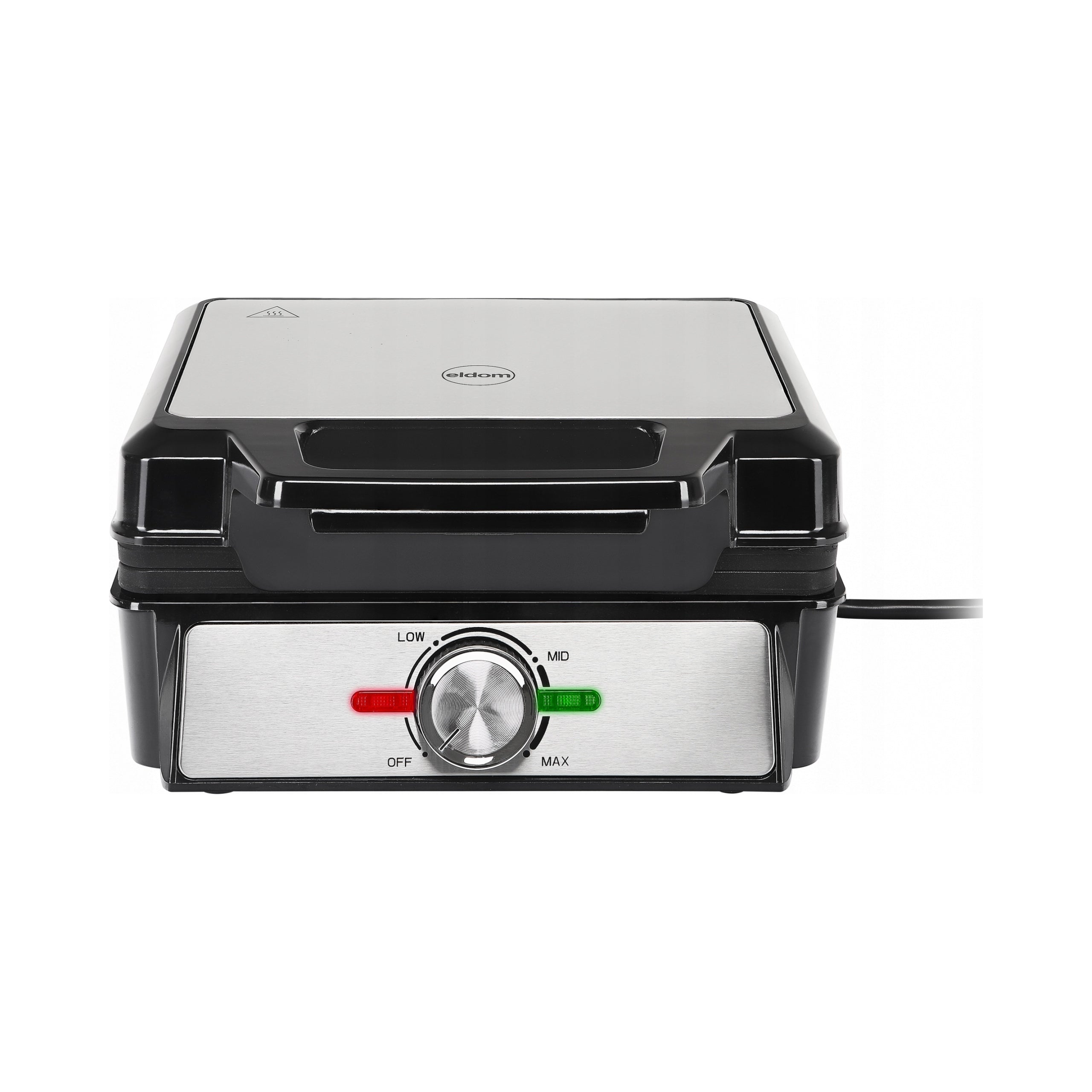 WAFFLE MAKER 2 LARGE WAFFLES RECTANGLES WITH TEMPERATURE CONTROL SOLID STRONG Power rating 1600 W
