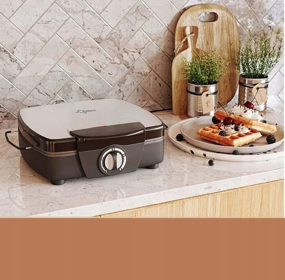 WAFFLE MAKER 4 THICK WAFFLES BELGIAN WAFFLES 1200W -ADJUSTABLE Power rating 1200 W