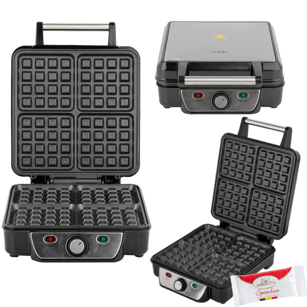 WAFFLE MAKER 4 WAFFLES + TEMPERATURE CONTROL 1200W