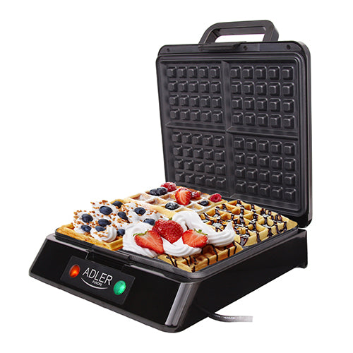 WAFFLE MAKER FOR 4 LARGE WAFFLES CRISPY XXL SOLID THICK GRILLE 1500W ADLER Power rating 1500 W