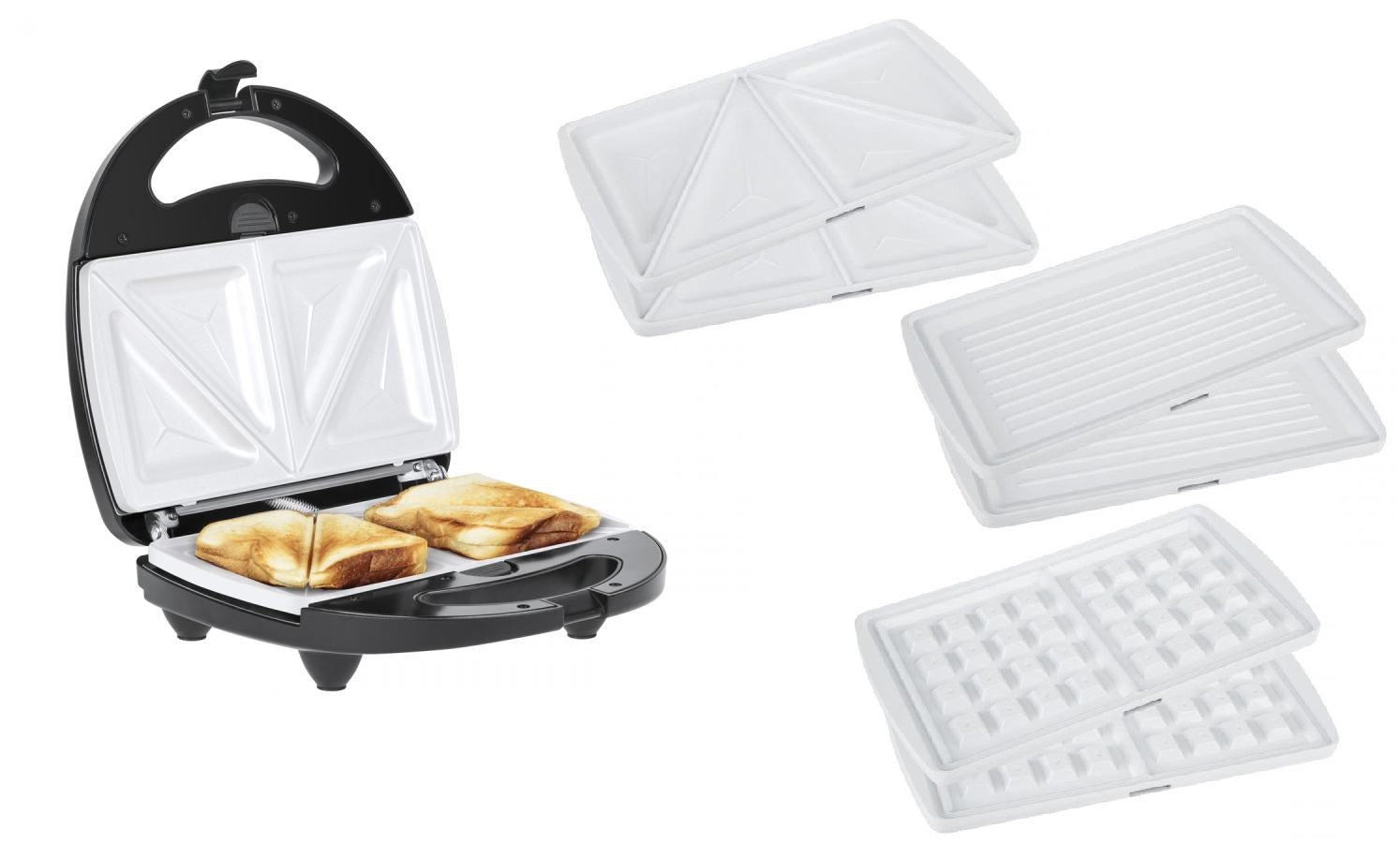 WAFFLE MAKER GRILL TOASTER 800W CERAMIC CARTRIDGES