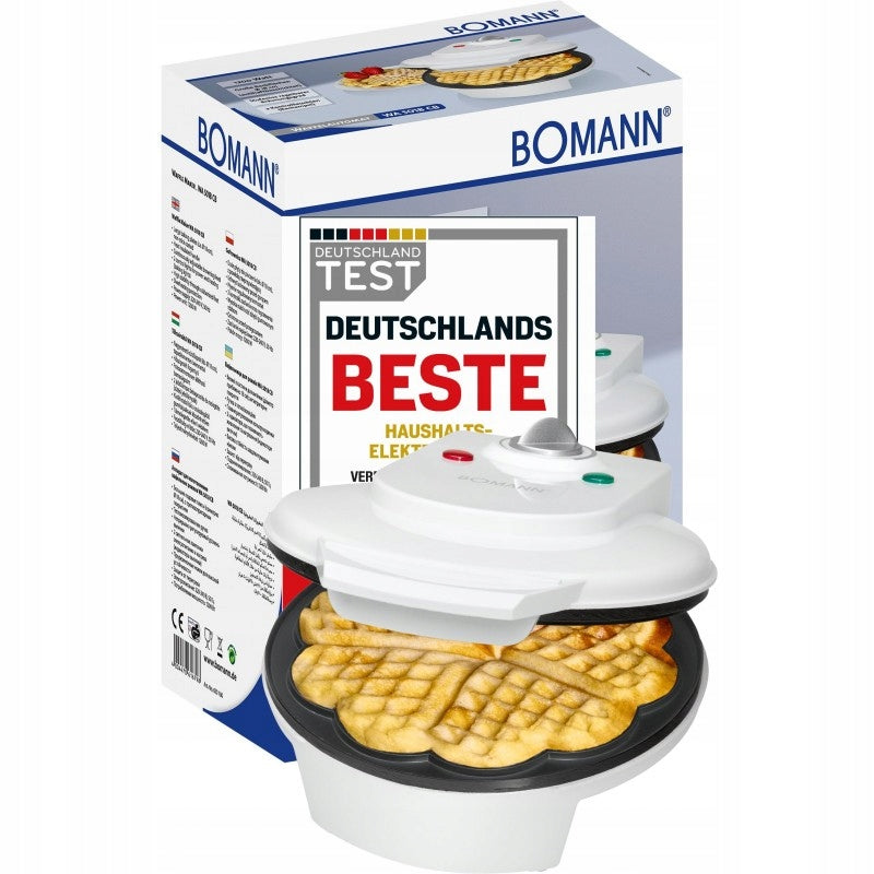 WAFFLE MAKER LARGE CRISPY WAFFLE HEART HEARTS STRONG 1200W ADJUSTABLE