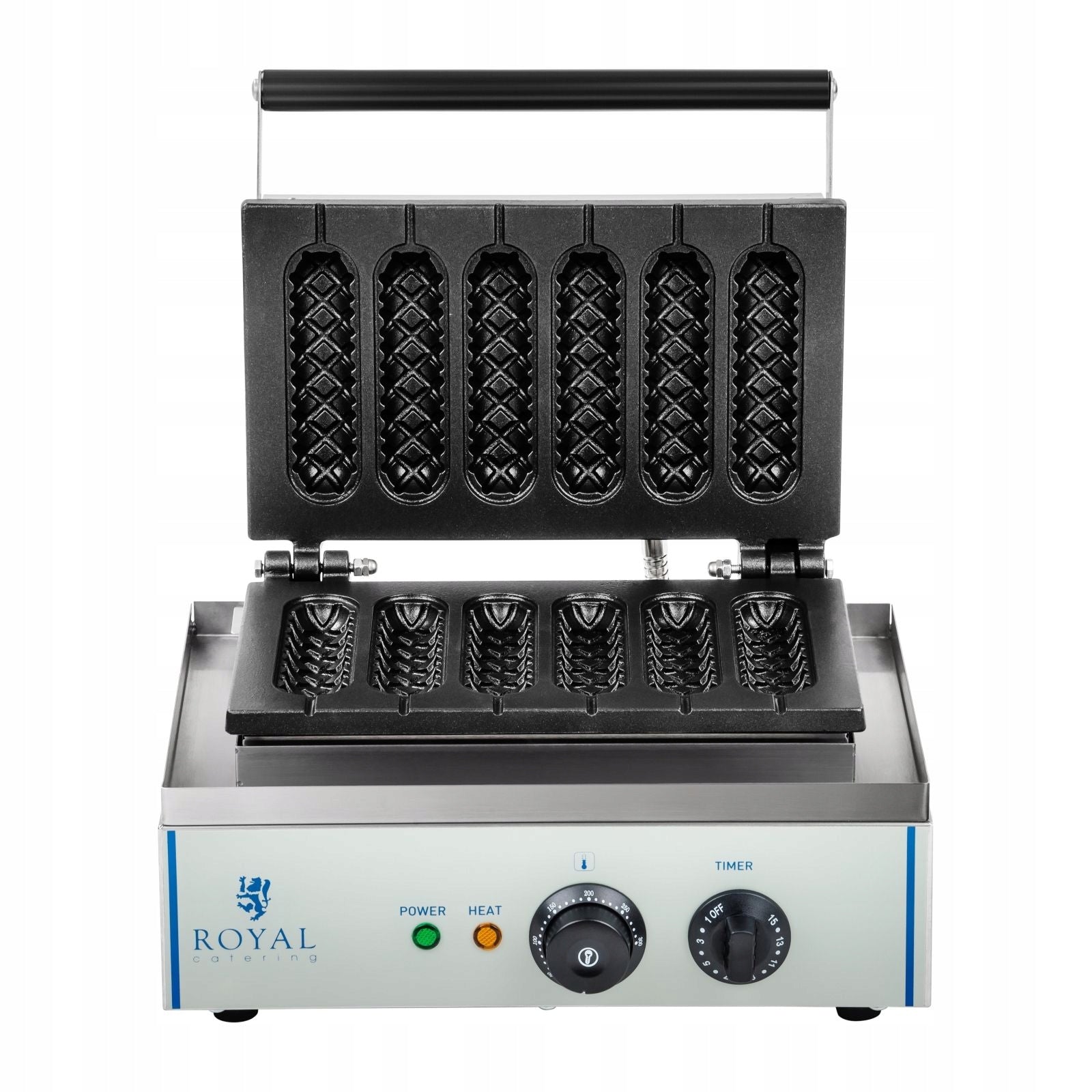 WAFFLE MAKER ON STICK AND CORN DOG TOASTER WITH TEFLON PROFI Brand Royal Catering