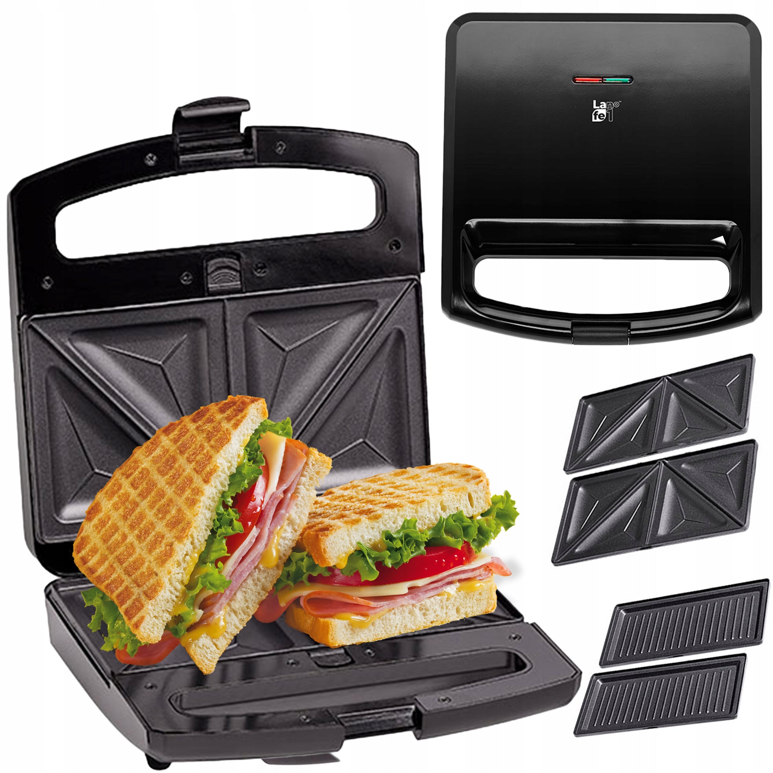 WAFFLE MAKER SANDWICH TOASTER PANINI ELECTRIC GRILL 3in1