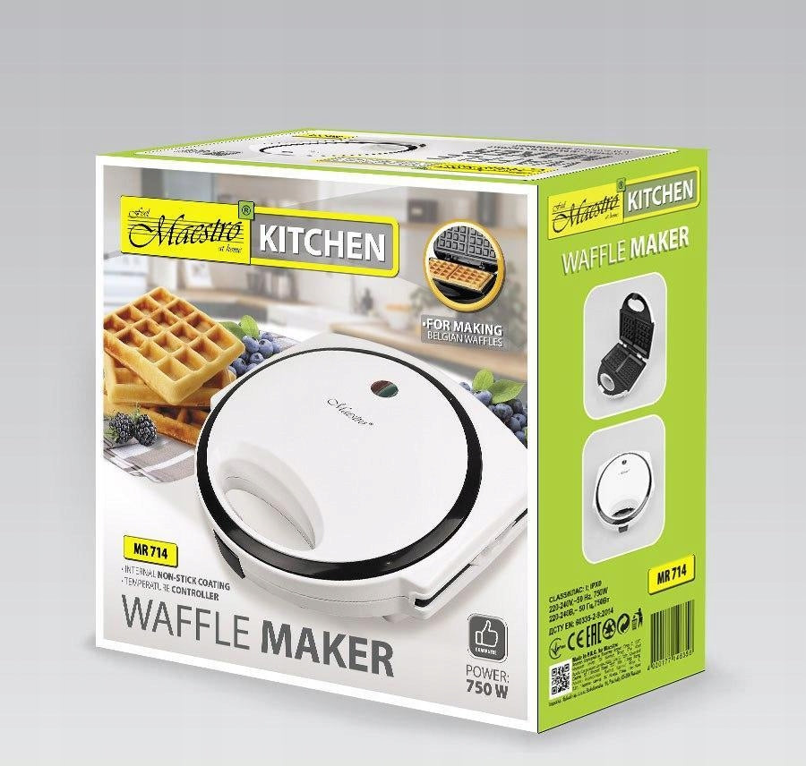 WAFFLE MAKER STRONG 2 LARGE CRISPY WAFFLES FOR WAFFLES Power rating 780 W