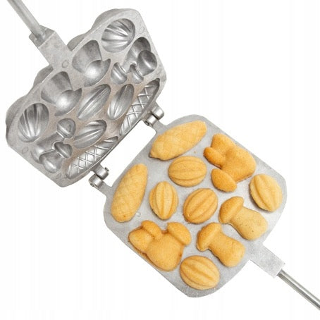 WAFFLE MAKER TOASTER COOKIE MOLD CONES MUSHROOM PEANUTS #74