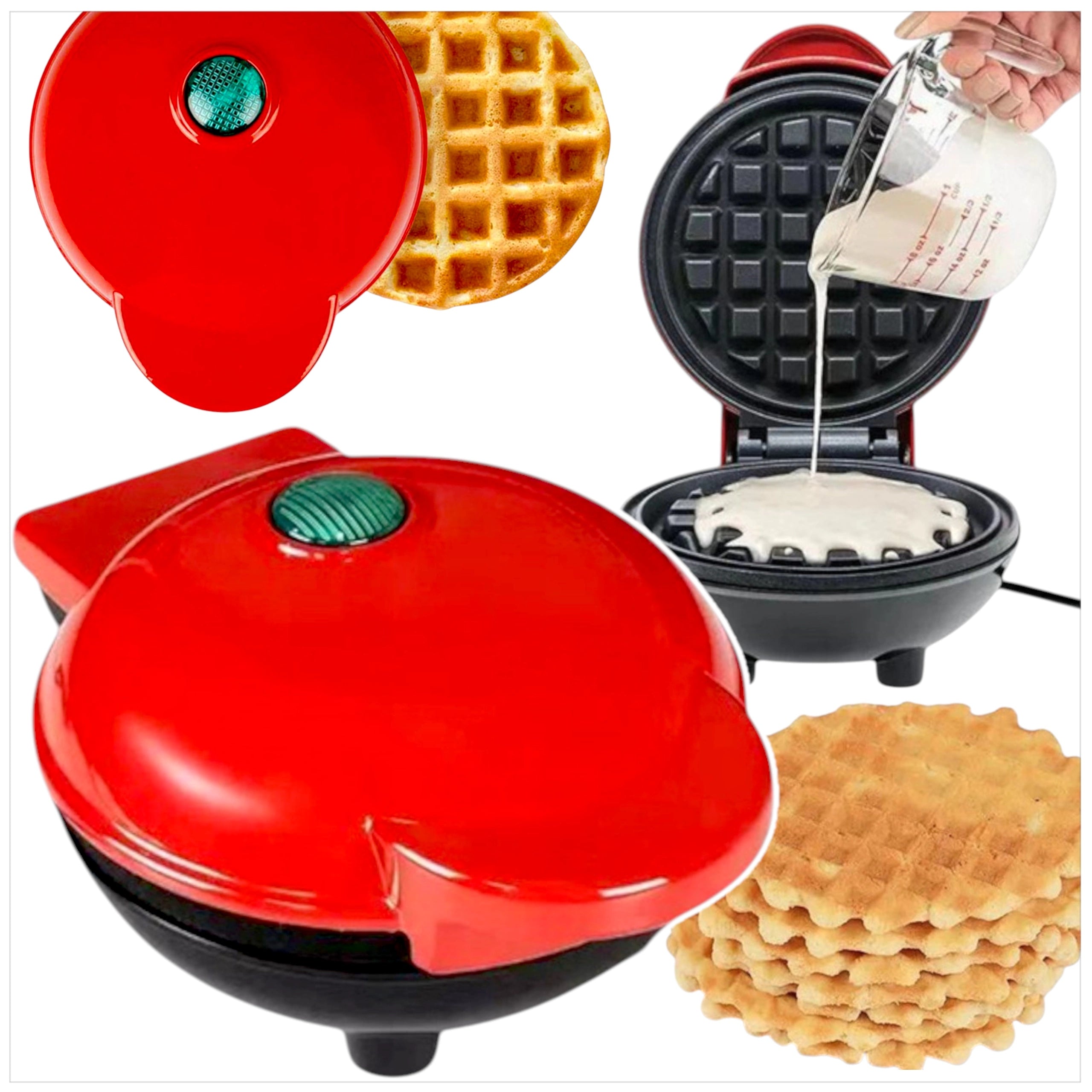 WAFFLE MAKING MACHINE MINI WAFFLE MAKER STRONG ELECTRIC 350W TOASTER