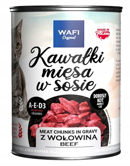 WAFI Cat Food Pieces in Beef Sauce 415g