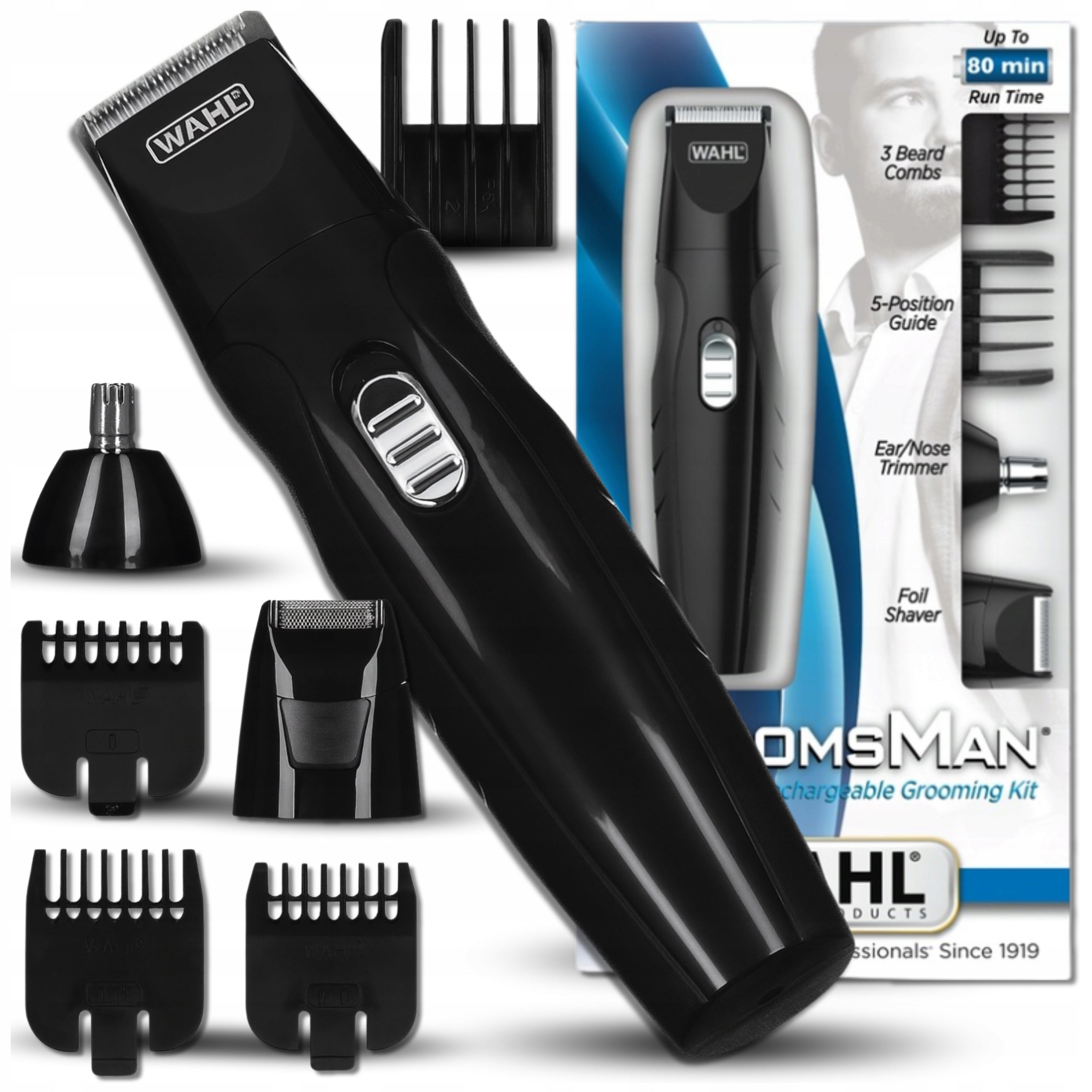 WAHL Groomsman Shaver Cordless CLIPPER 7in1