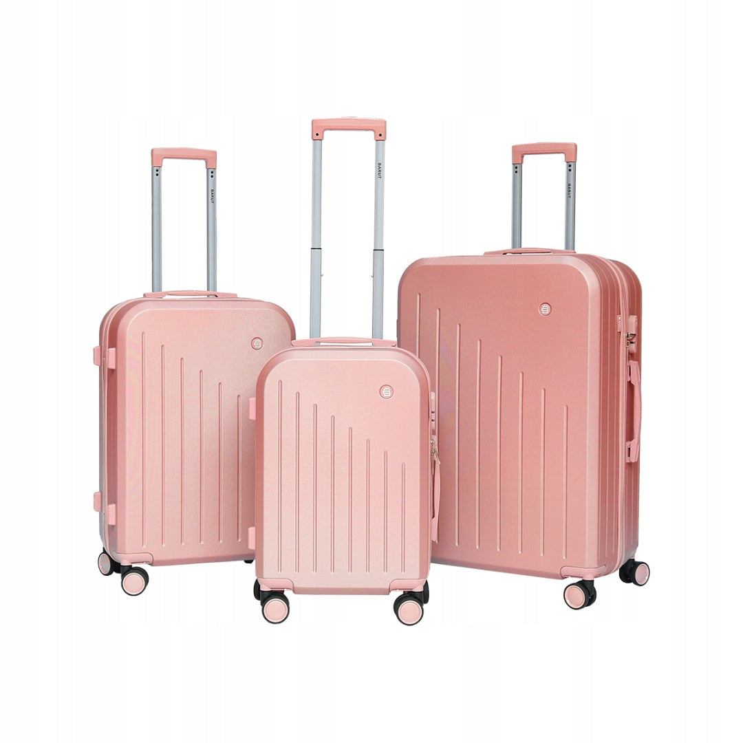 Reisekoffer-Set, 3-tlg., rosa 