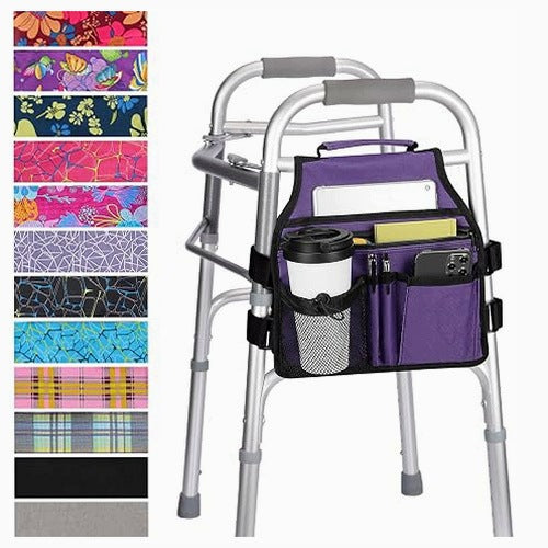 WALKER BAG ORGANIZER 8 POCKETS WATERPROOF FOR SENIOR HOME
