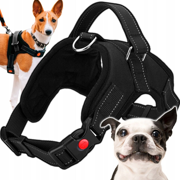 WALKING HARNESS FOR SMALL ADJUSTABLE DOG PRESSURE-FREE STRONG LIGHT ros. S