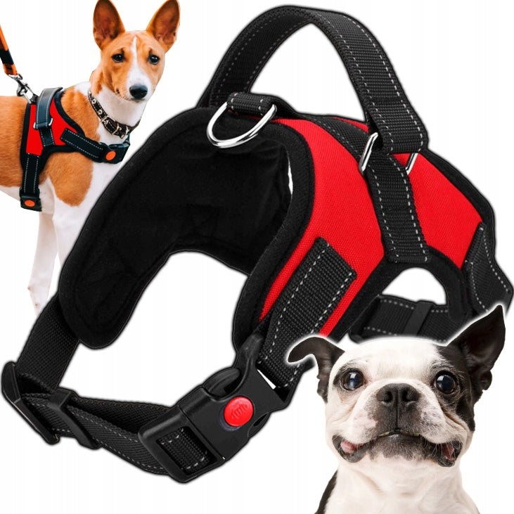 WALKING HARNESS FOR SMALL ADJUSTABLE DOG PRESSURE-FREE STRONG LIGHT ros. XS