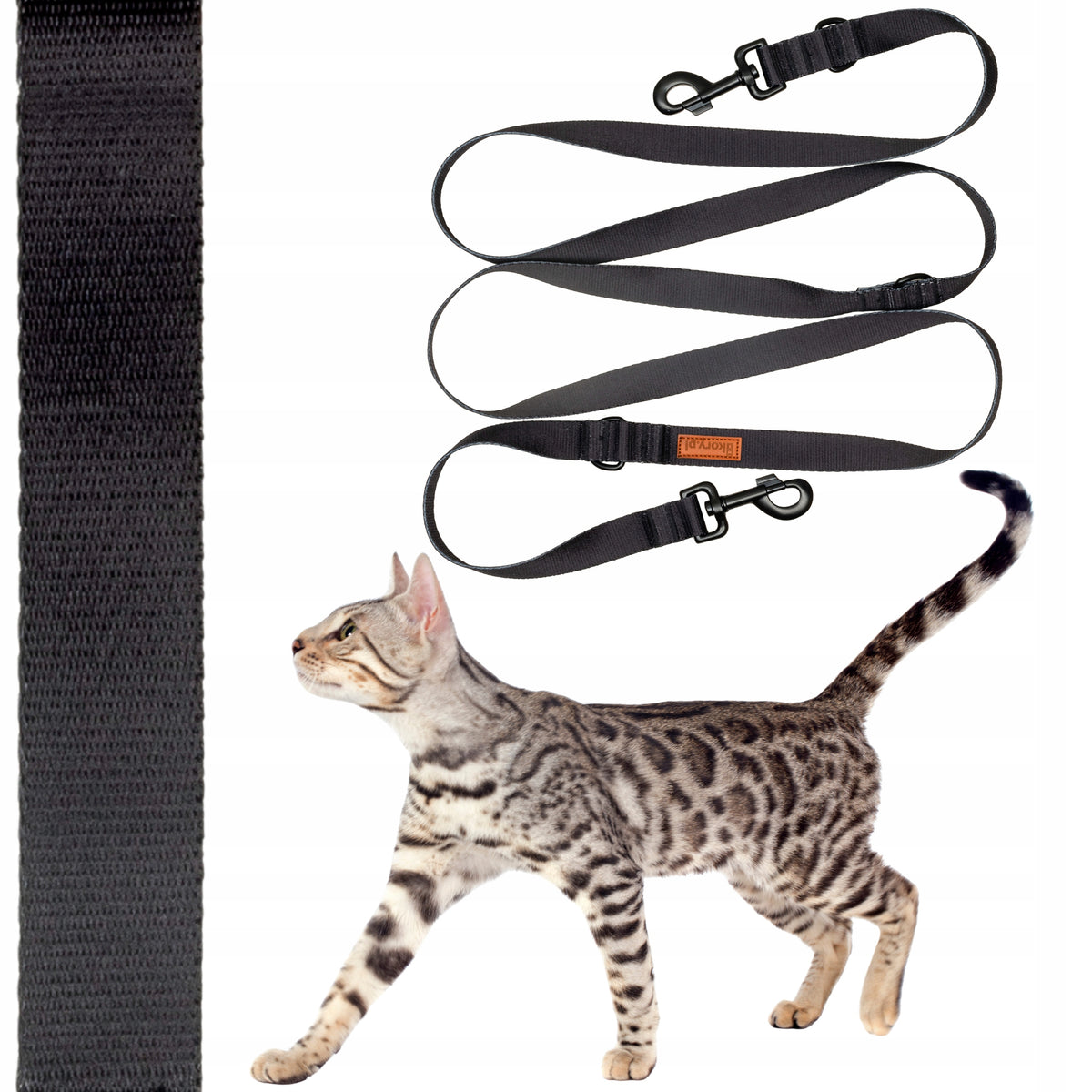 WALKING leash adjustable up to 240 cm for a small cat Ukory