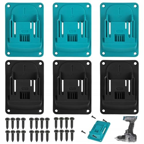 WALL BRACKETS FOR TOOLS MOCK-UP 18V SET OF 6 PIECES BLACK GREEN Brand no brand