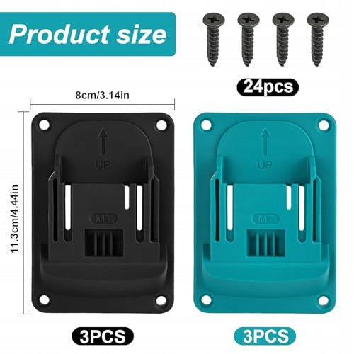 WALL BRACKETS FOR TOOLS MOCK-UP 18V SET OF 6 PIECES BLACK GREEN Manufacturer code SWC5908201115682