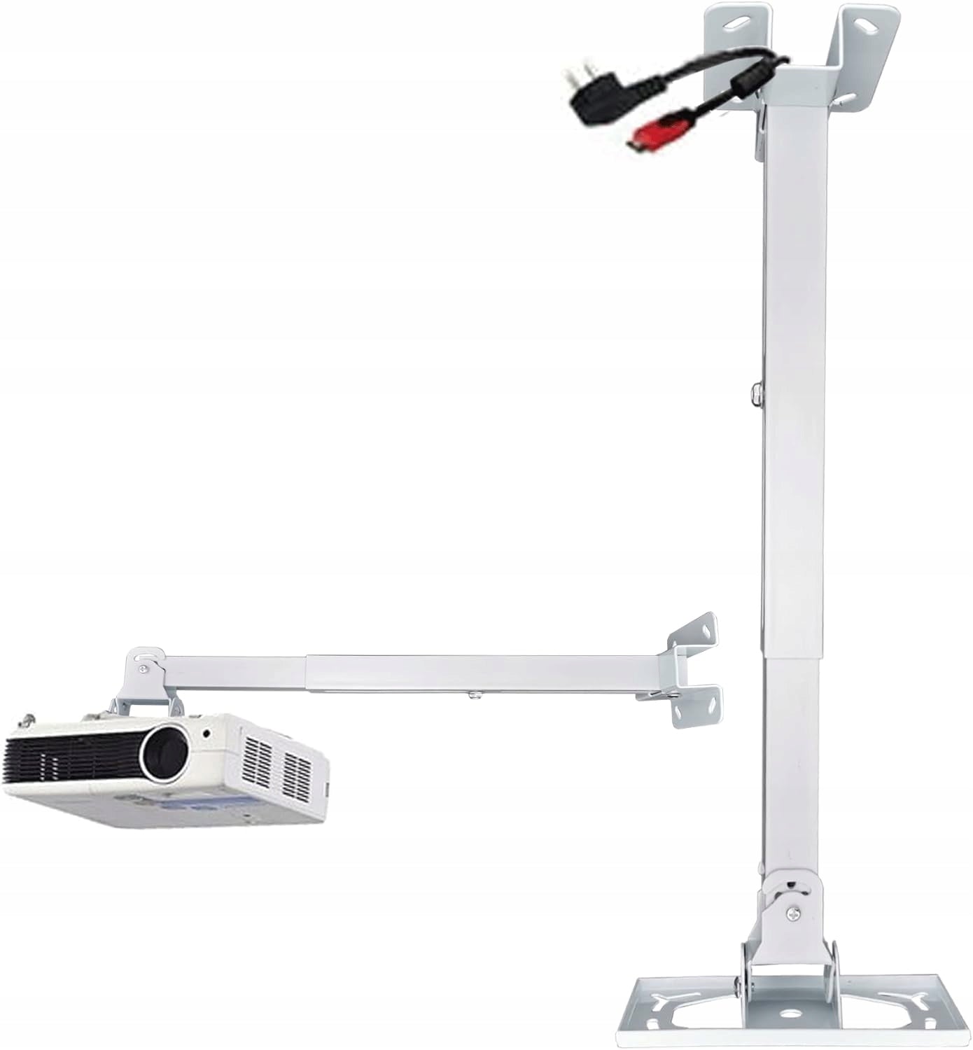 WALL CEILING MOUNT FOR PROJECTOR UNIVERSAL WHITE