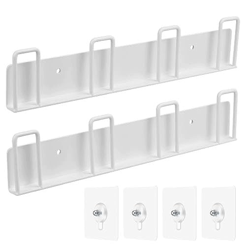 WALL CUP HOLDER METAL BLACK SELF ADHESIVE 4 HOOKS Wooden Brand no brand