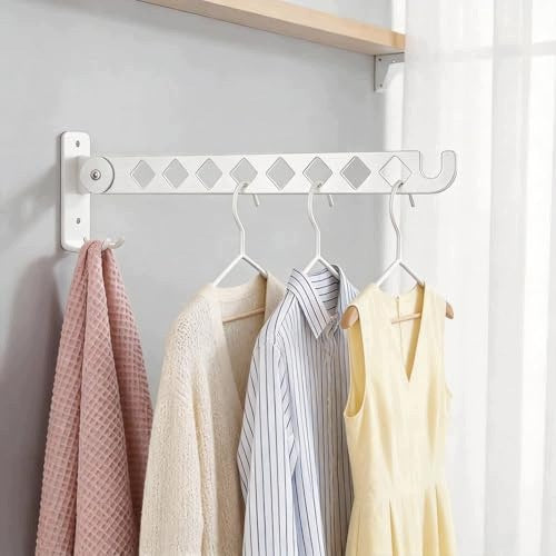 WALL FOLDING HANGER FOR CLOTHES HOOK BALCONY BATHROOM 20KG steel Brand no brand