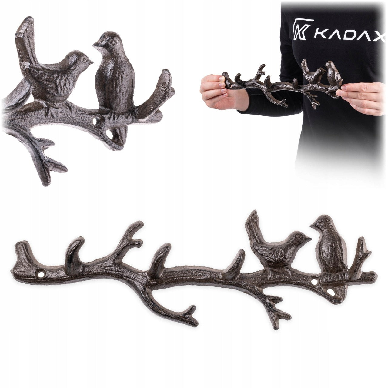 WALL HANGER CAST IRON CLOTHES HOOK JACKETS TOWELS DECORATIVE WALL