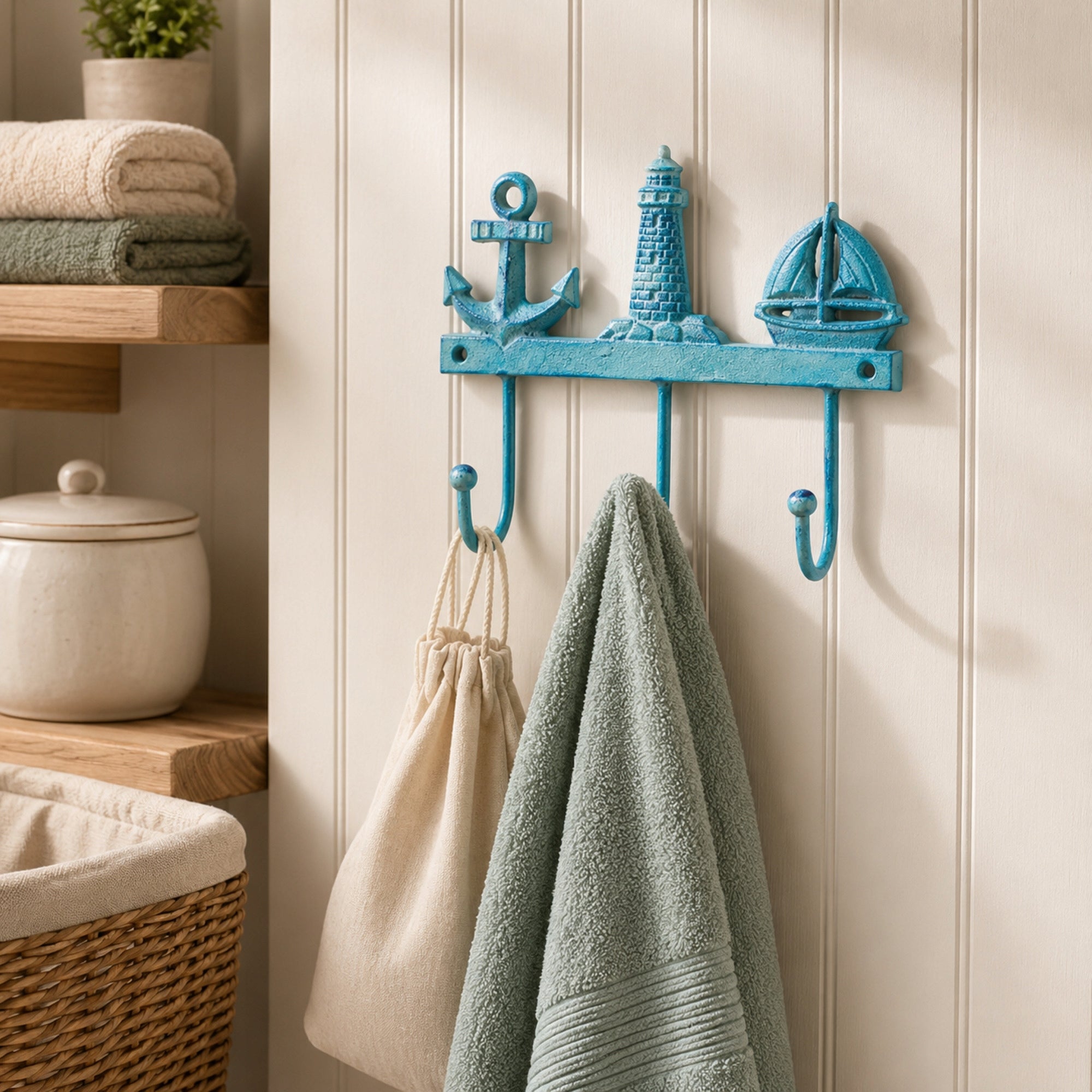 WALL HANGER CAST IRON HOOK 20cm DECORATIVE 3 VINTAGE HOOKS FOR WALL Kind accessories