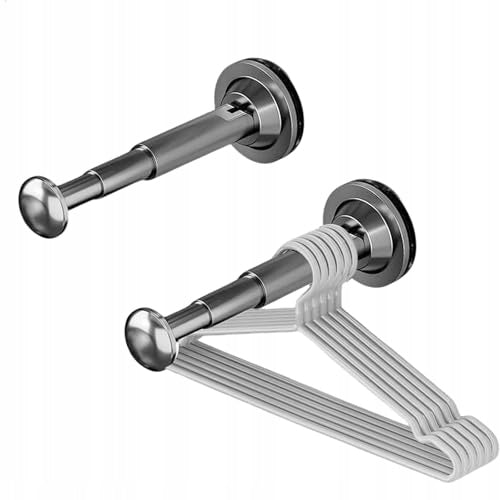 WALL HANGER TELESCOPIC SUCTION CUP FOR BATHROOM BATHROBE CLOTHES Brand no brand