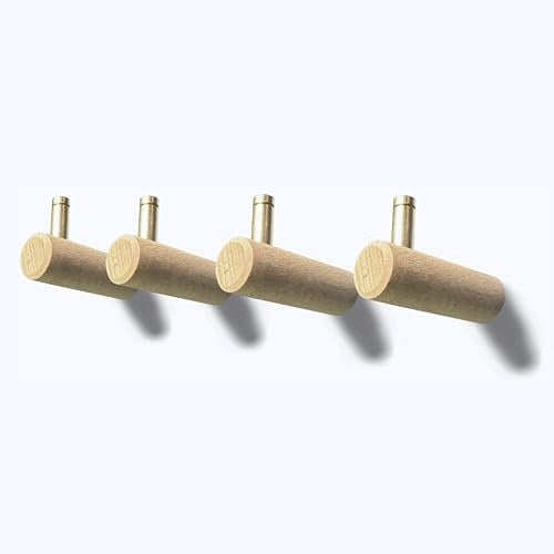 WALL HANGER WOODEN BRASS MINIMALIST FOR CLOTHES COATS Brand no brand