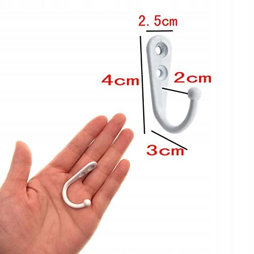 WALL HANGERS METAL WHITE FOR CLOTHES COATS 30 PCS METAL Manufacturer code Bez marki