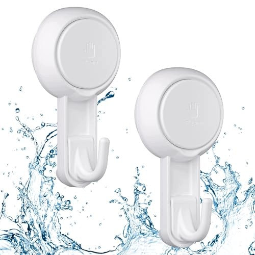 WALL HOOK SELF-ADHESIVE SUCTION CUP 3 KG SET OF 2 PIECES BATHROOM Brand no brand