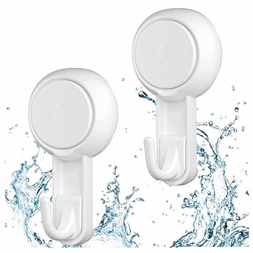 WALL HOOK SELF-ADHESIVE SUCTION CUP 3 KG SET OF 2 PIECES BATHROOM