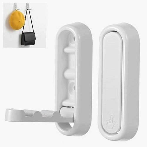 WALL HOOKS FOLDING ALUMINUM CLOTHES HANGERS 18KG 2PCS