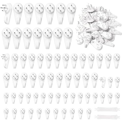 WALL HOOKS FOR NON-MALE PLASTIC PHOTOS FOR GYPSUM 72 PCS. Brand no brand